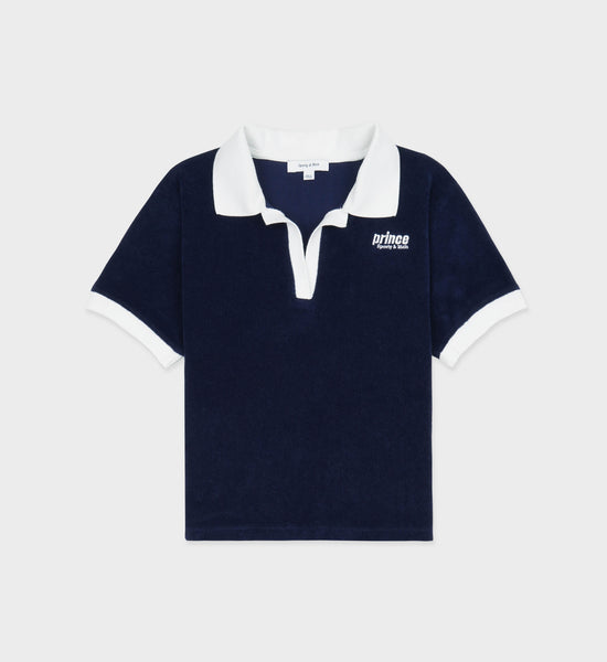 Prince Sporty Terry Polo - Navy/White