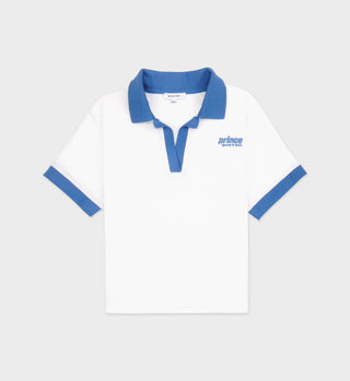 Prince Sporty Terry Polo - White/Lapis