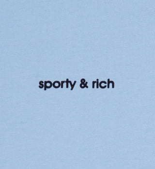 Ringer Tee - Baby Blue/Navy