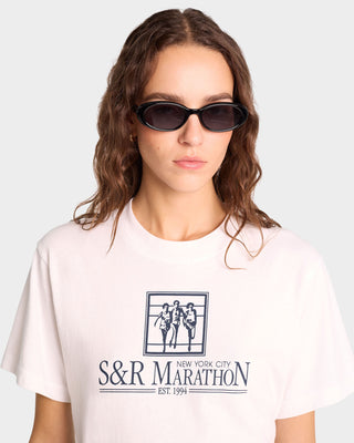 NY Marathon T-Shirt - White/Navy