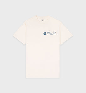 Unicorn Crest T-Shirt - Cream/Navy