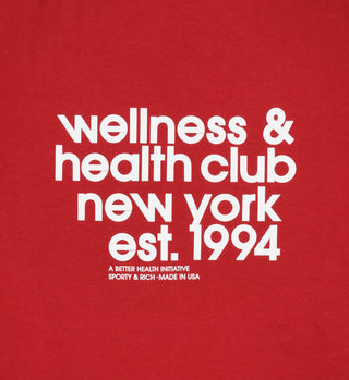 USA Health Club T-Shirt - Ruby/White