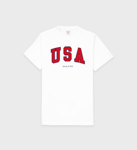 USA T-Shirt - White/Sports Red/Navy