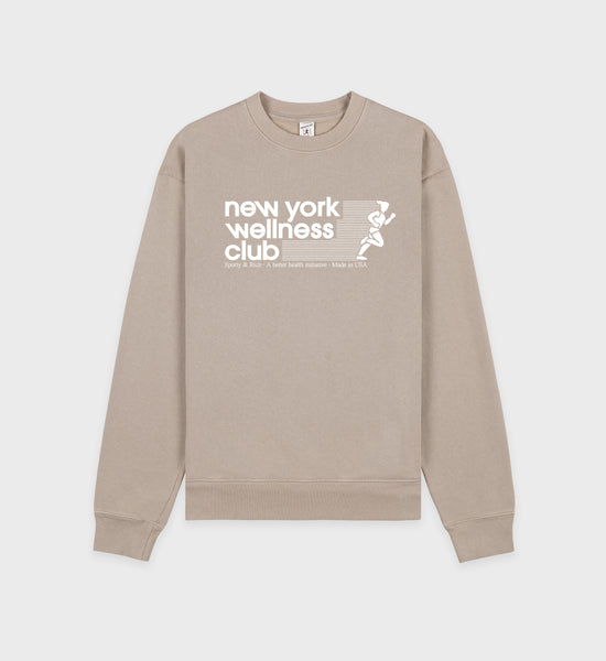 USA Wellness Club Crewneck - Elephant/White