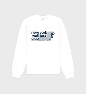 USA Wellness Club Crewneck - White/Navy