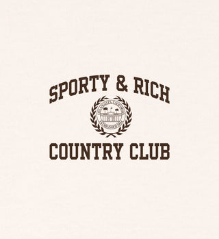 Varsity Crest Crewneck - Cream/Chocolate