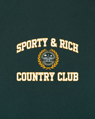Varsity Crest Crewneck - Forest/Gold/Ecru