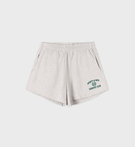 Varsity Crest Disco Short - Heather Gray/Forest