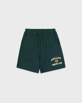 Varsity Crest Gym Short - Forest/Gold/Ecru