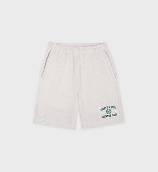 Varsity Crest Gym Short - Heather Gray/Forest