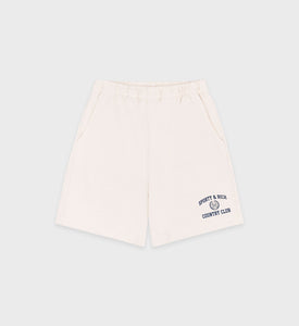 Varsity Crest Gym Short - Cream/Navy