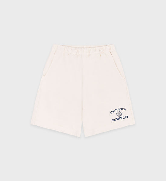 Varsity Crest Gym Short - Cream/Navy