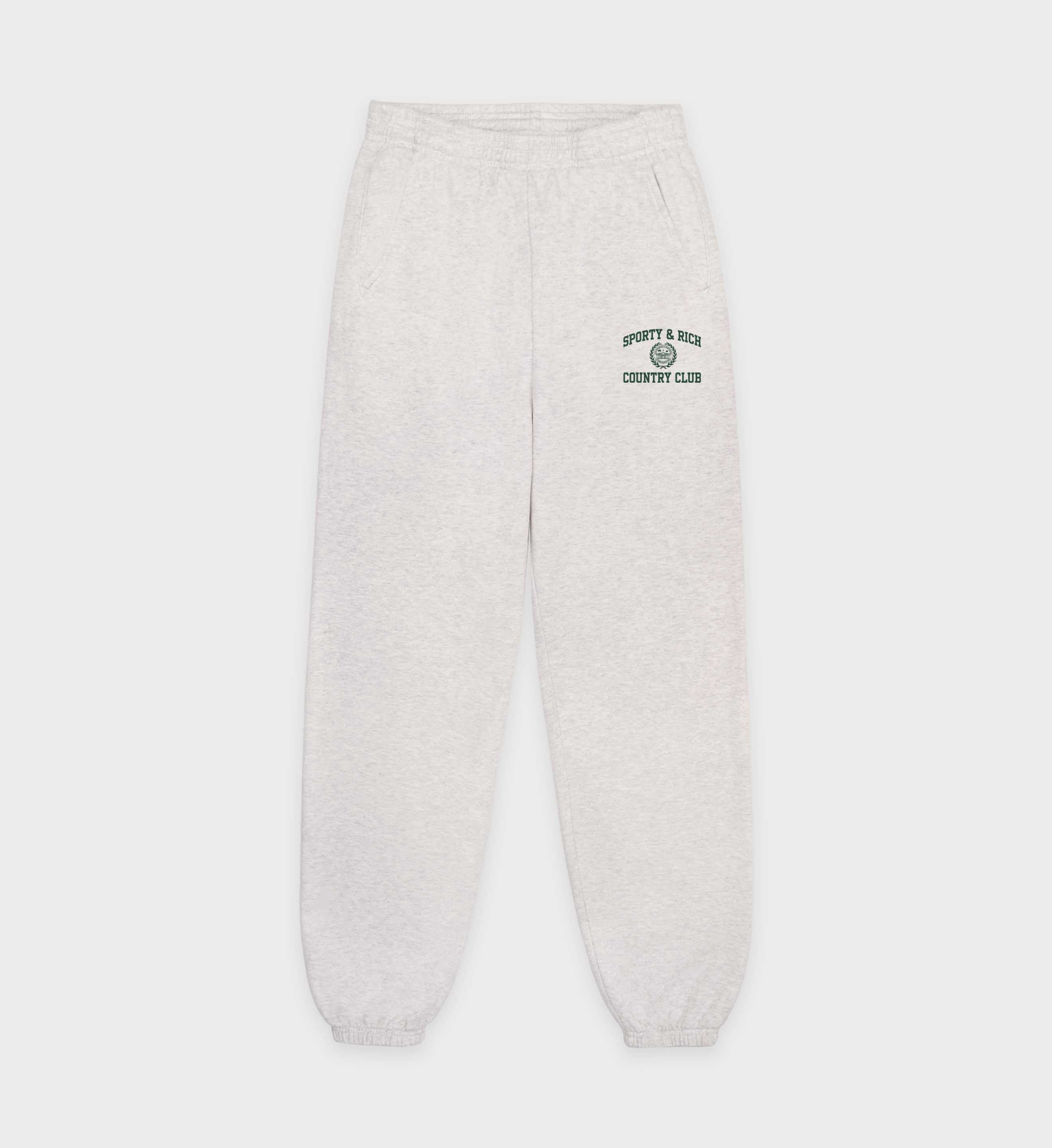 Sport Velour Track Pant Sporty & Rich Bottoms Track Pants Green