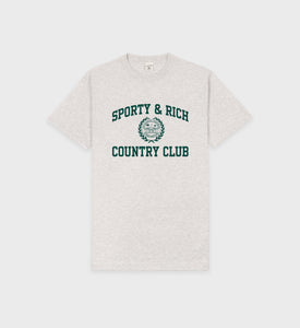 Varsity Crest T-Shirt - Heather Gray/Forest