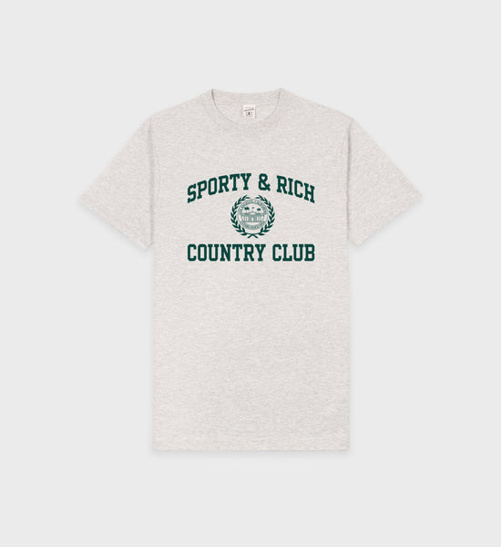 Varsity Crest T-Shirt - Heather Gray/Forest