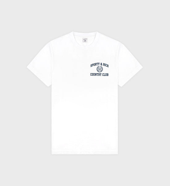 Varsity Crest T-Shirt - White/Navy