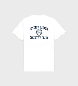 Varsity Crest T-Shirt - White/Navy