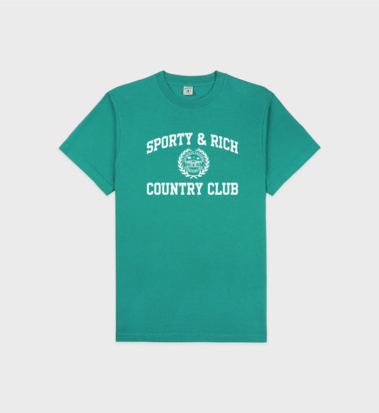 Varsity Crest Soft Crewneck - Spring Green/White – Sporty & Rich