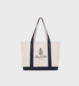 Vendome Two Tone Tote - Natural/Navy