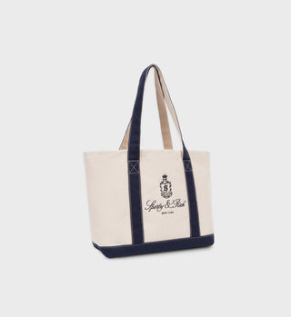 Vendome Two Tone Tote - Natural/Navy