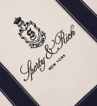 Vendome Two Tone Tote - Natural/Navy