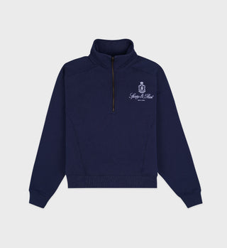 Quarter zip Vendome - Marine/Blanc