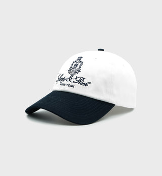Vendome Hat - White/Navy