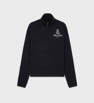 Vendome Minimal Quarter Zip - Black