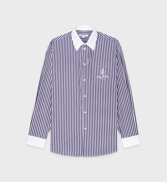 Chemise oversize Vendome - Rayures Marine/Blanc