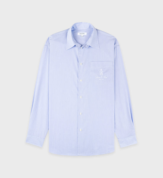 Vendome Oversized Shirt - Light Blue Striped