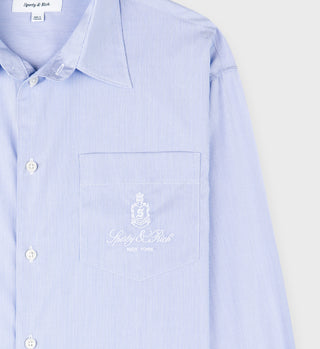 Vendome Oversized Shirt - Light Blue Striped