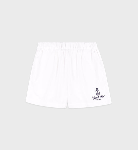 Vendome Poplin Short - White/Navy