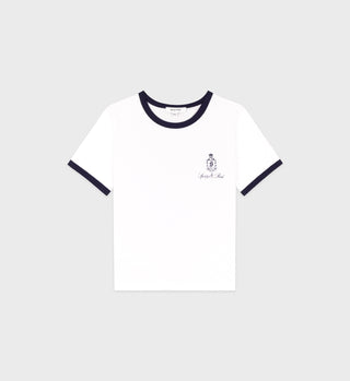 Vendome Ringer Tee - White/Navy
