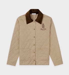 Vendome Quilted Jacket - Beige/Chocolate