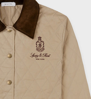 Vendome Quilted Jacket - Beige/Chocolate