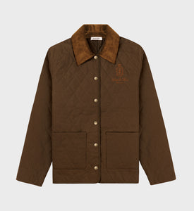 Vendome Quilted Jacket - Chocolate/Tan