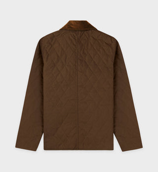 Vendome Quilted Jacket - Chocolate/Tan