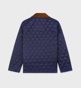 Vendome Nylon Quilted Jacket - Navy/Tan