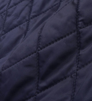 Vendome Nylon Quilted Jacket - Navy/Tan