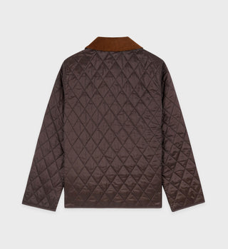 Vendome Nylon Quilted Jacket - Chocolate/British Tan