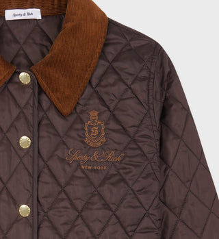 Vendome Nylon Quilted Jacket - Chocolate/British Tan