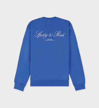 Vendome Resort Crewneck - Paris Blue/White