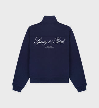 Vendome Resort Quarter Zip - Navy/White