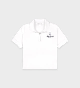 Vendome Terry Polo - White/Navy