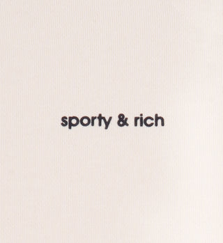 V-Neck Sweatshirt - Cream/Navy