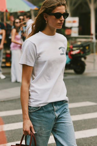 Varsity Crest T-Shirt - White/Navy