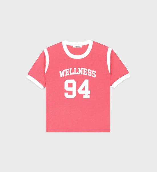 Wellness 94 Sports Tee - Cotton Candy/White