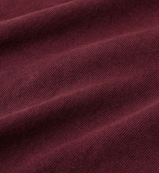 Wellness Club Cropped Crewneck - Merlot/Cream