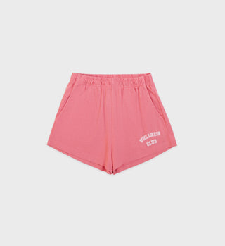 Wellness Club Flocked Disco Short - Dahlia