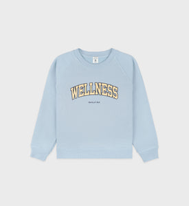 Wellness Ivy Kids Crewneck - China Blue/Almond